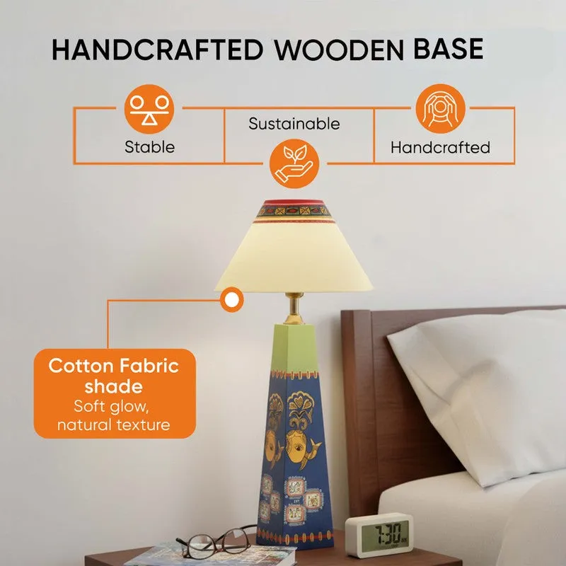 Kanshika Wooden Table Lamp - Multicolor media 5