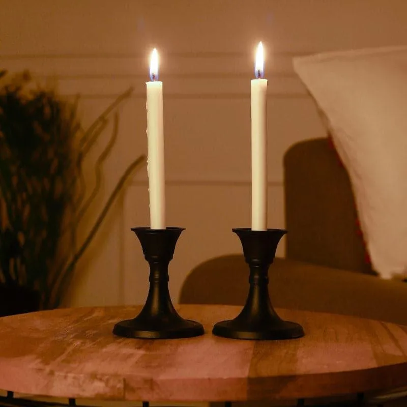 Tula Candle Holder (Black) - Set Of Two media 1