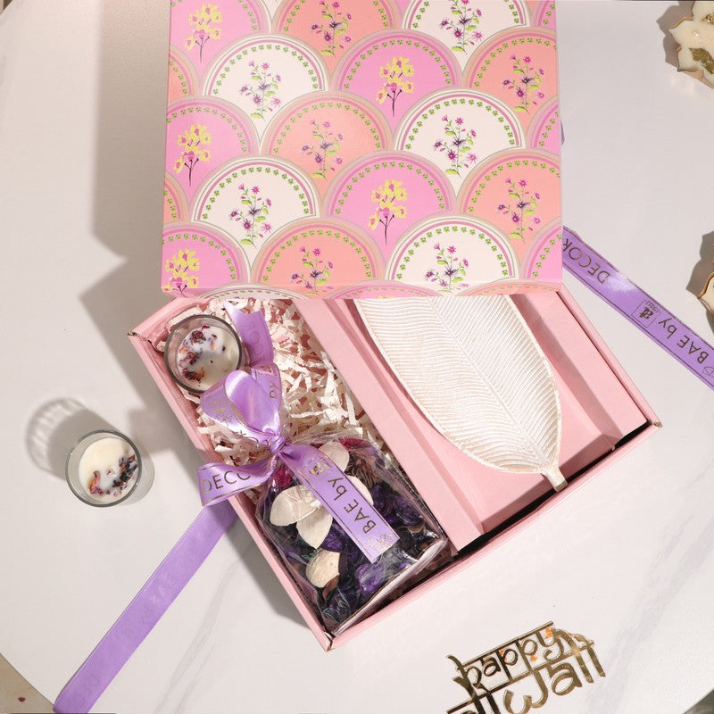 Lunar Lotus Diwali Hamper - Four Piece Set media 5