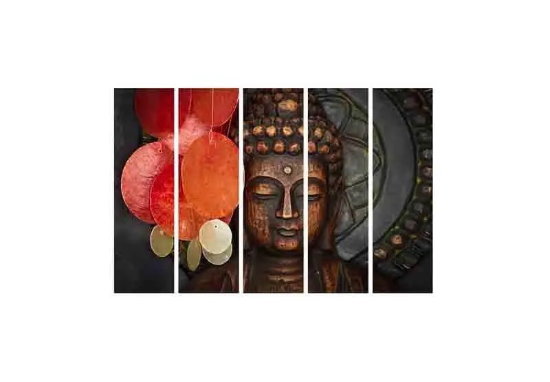 Calm Buddha Wall Art - Five Piece Set media 5