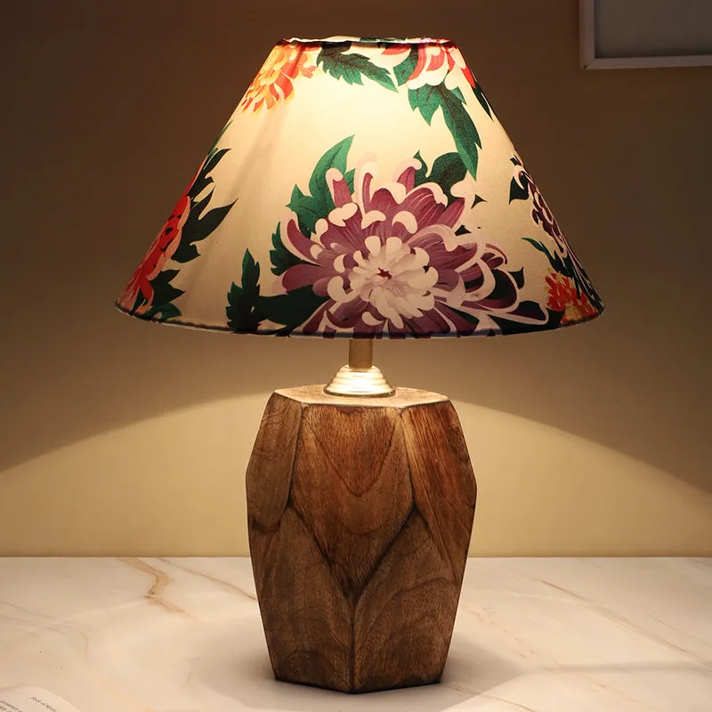 Miyabi Printed Mango Wood Table Lamp - Multicolor media 4