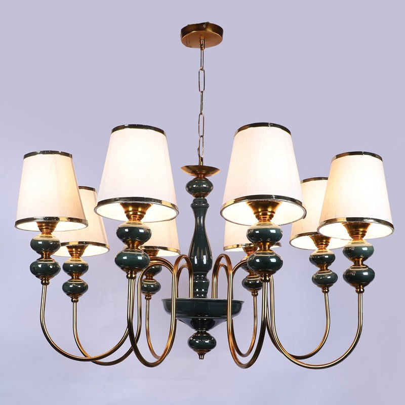 Loona Clustered Iron Chandelier - Blue & White image 5