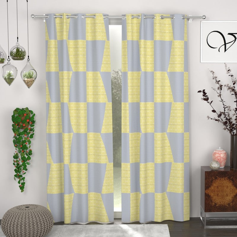 GeoLine Curtains - Set of Two - Door - 7 Feet