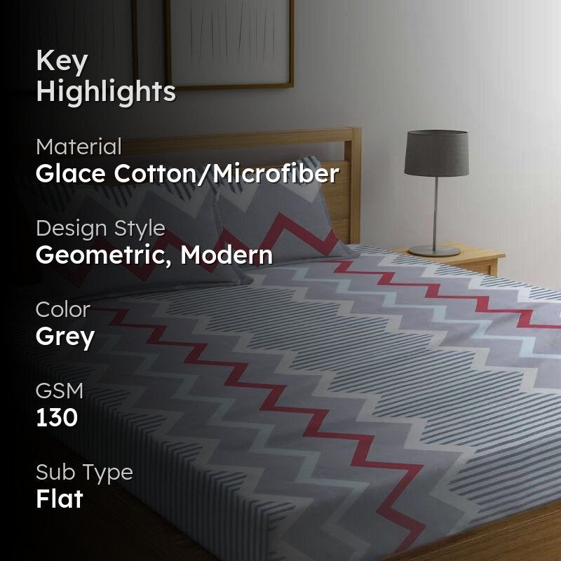 Maisie Printed Microfiber Bedsheet - 130 GSM media 2