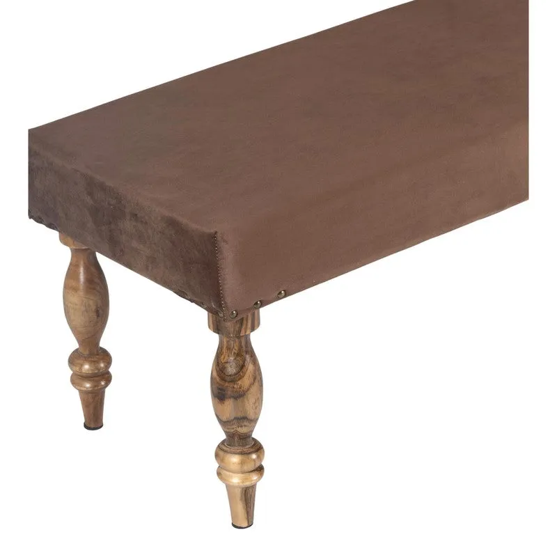 Aviro Sheesham Wooden Bench - Brown media 7