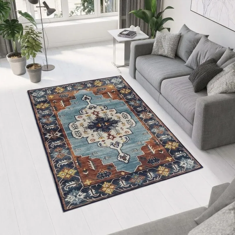 Persian Mirage Velvet Rectangle Anti-Skid Carpet media 3