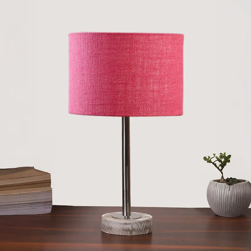 Sienna I Rodin Wooden Table Lamp - Pink,Silver,White media 3