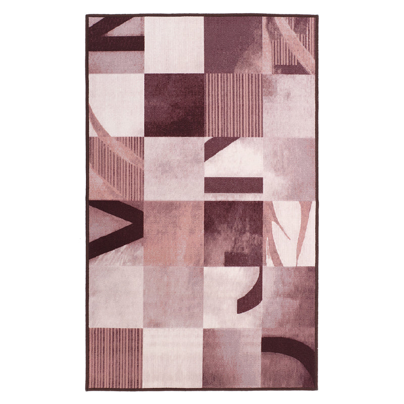 Abstract Maroon Anti-Skid Carpet