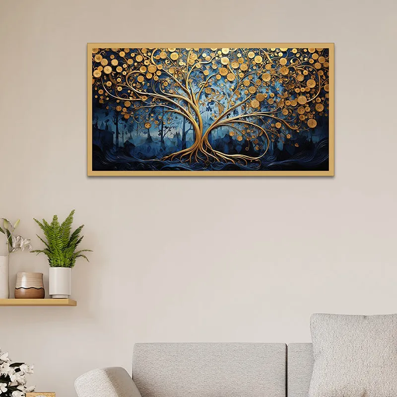Golden Tree Of Life Canvas Wall Painting media 5
