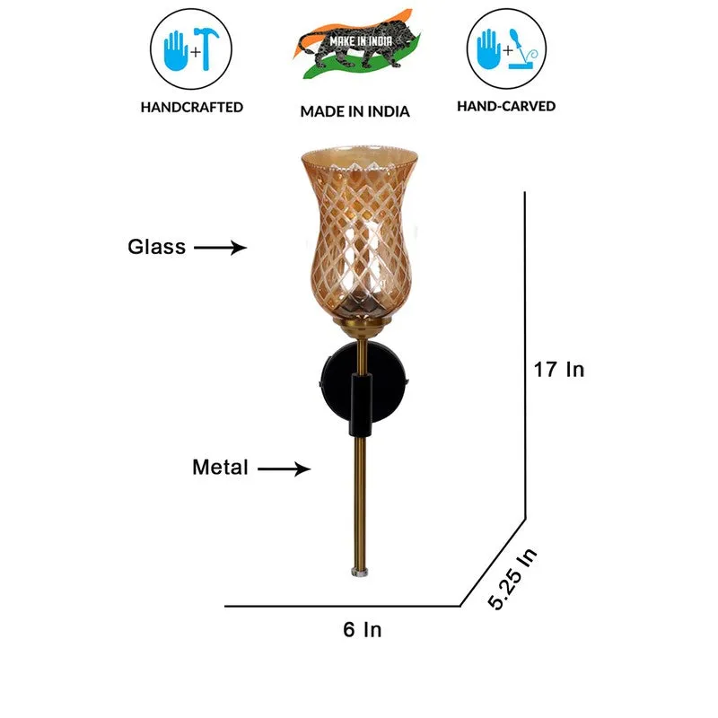 Honey Glow Decorative Glass Wall Lamp media 9