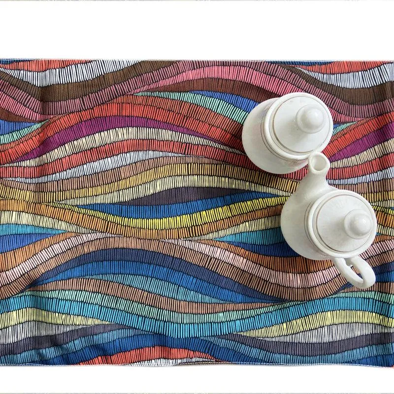 Chroma Sea Poly Canvas Table Runner media 5