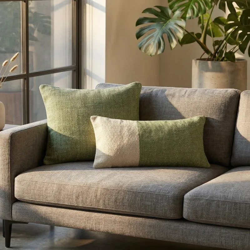 Colorblocked Cotton Cushion Cover - Set of Two media 3