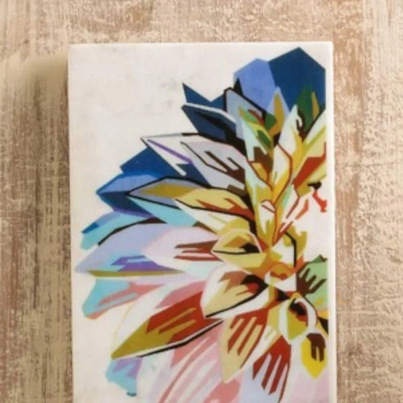 Flower Palette Printed Marble Wall Accent media 3