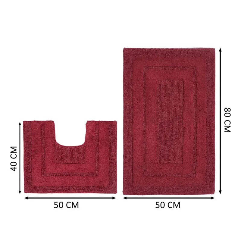 Aqualoom Anti skid Bath Mat (Red) - Set Of Two media 11