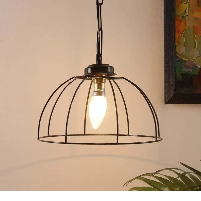 Inverted Umbrella Metal Ceiling Lamp media 1