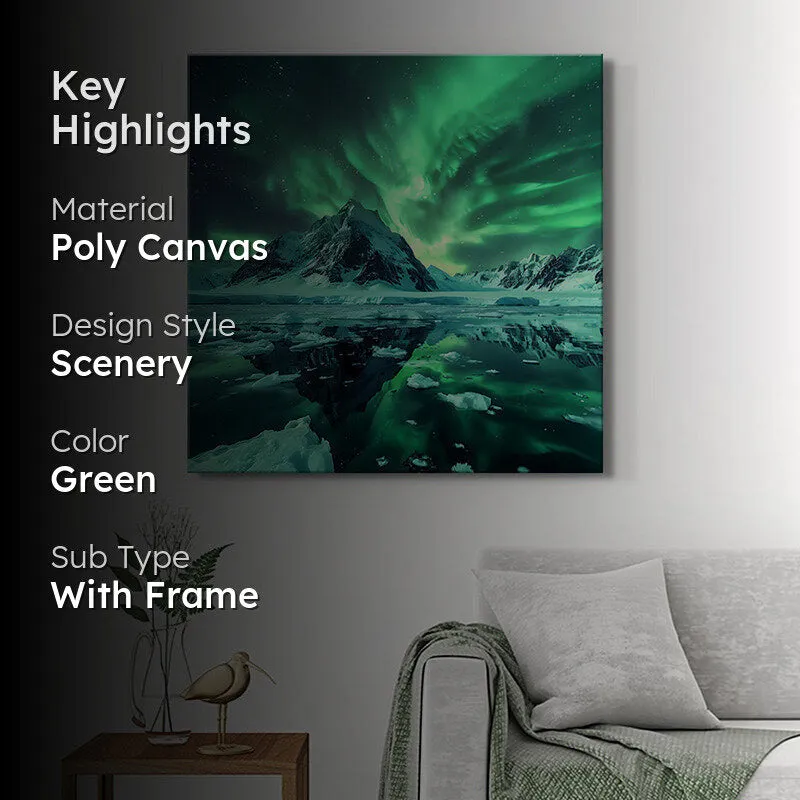 Aurora Icy Peaks Wall Painting media 2