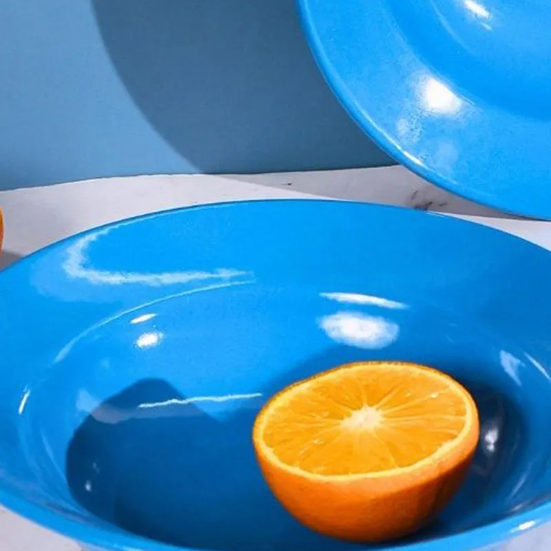 Eriginia Ceramic Pasta Plate - Blue media 5