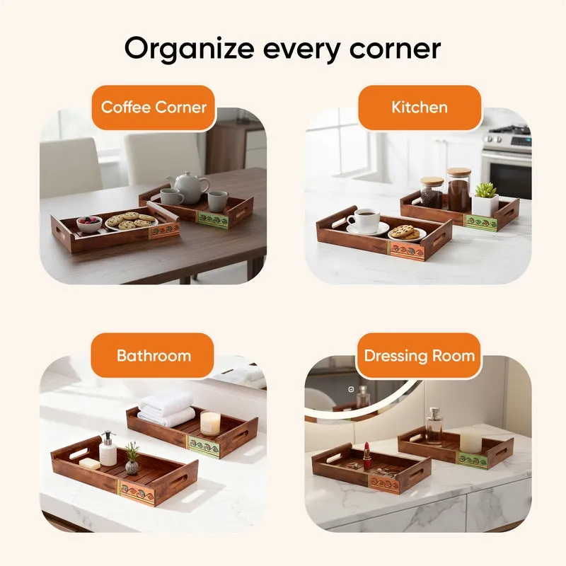 Aena Wooden Tray - Set Of Two media 9