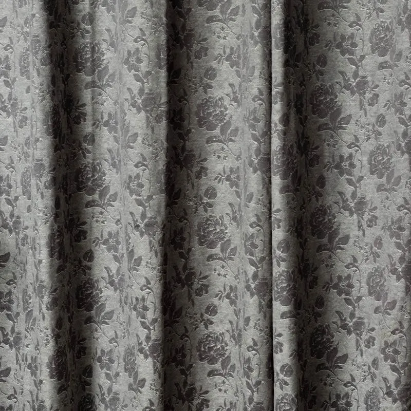 Gulaab Jacquard Single Curtain (Charcoal) media 3