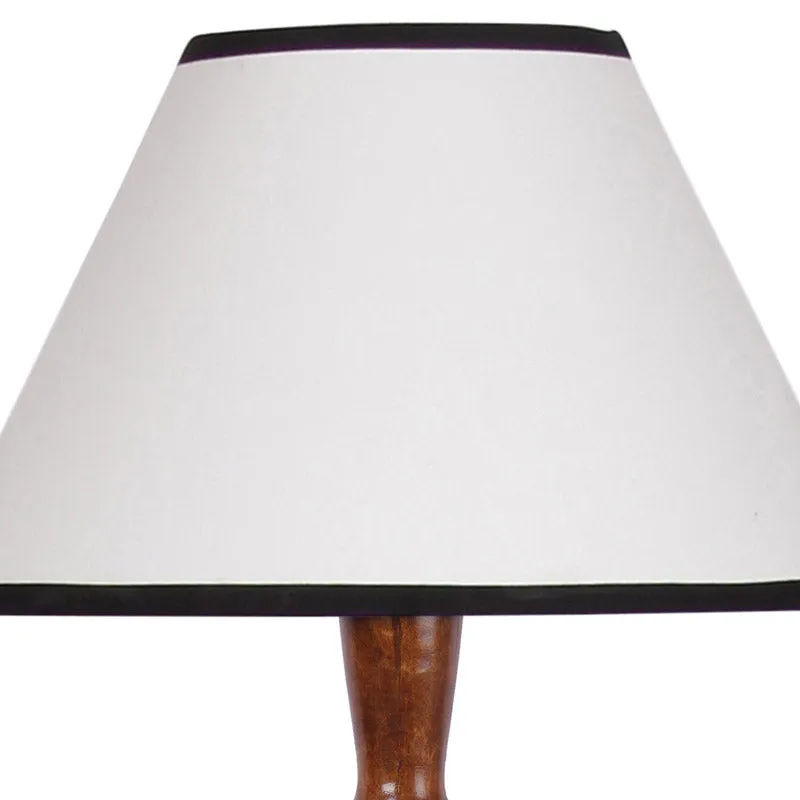 Hima Vintage Wooden Floor Lamp - White&Black media 5