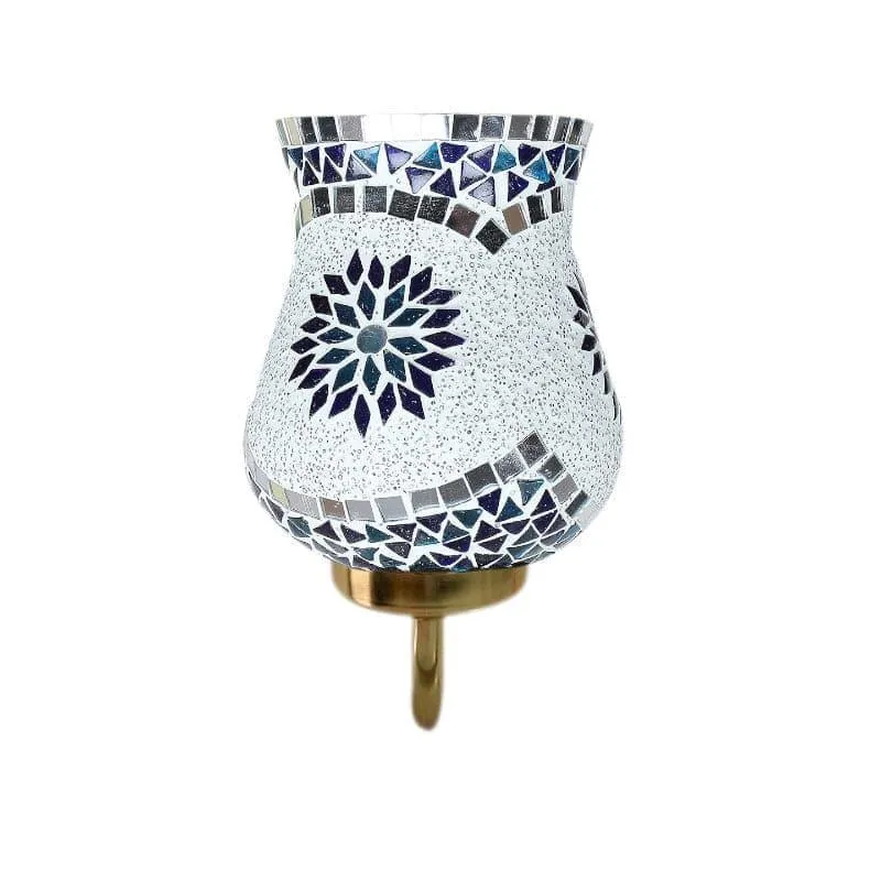 Galora Mosaic Goblet Glass & Metal Wall Lamp media 4