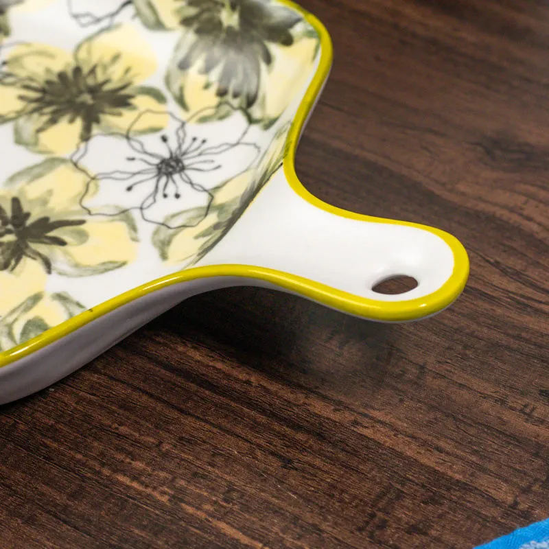 Golden Petal Porcelain Platter - Four Piece Set - 4