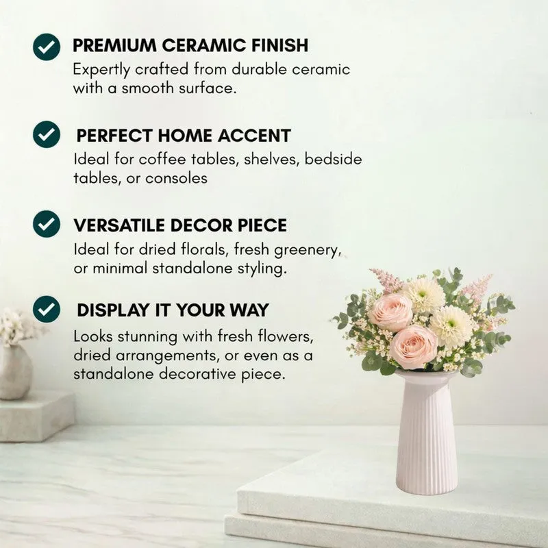 Funky Form Vase - White media 5