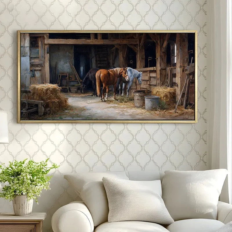 Pastoral Canvas Wall Painting With Frame media 4
