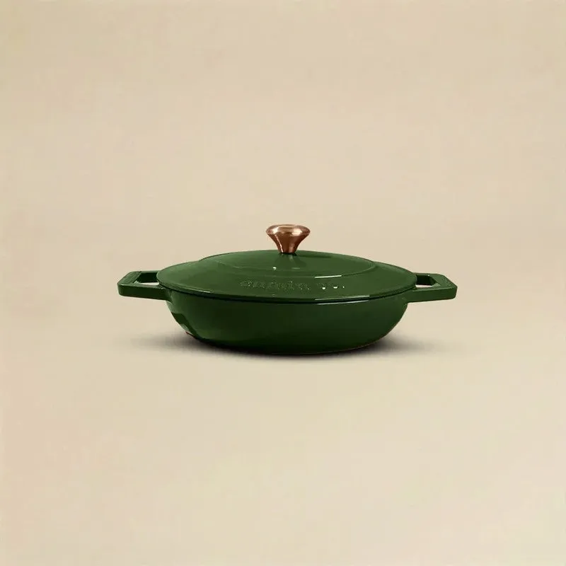 Cumin Co Enamel Cast Iron Braiser(Green) - 4000 mL media 3
