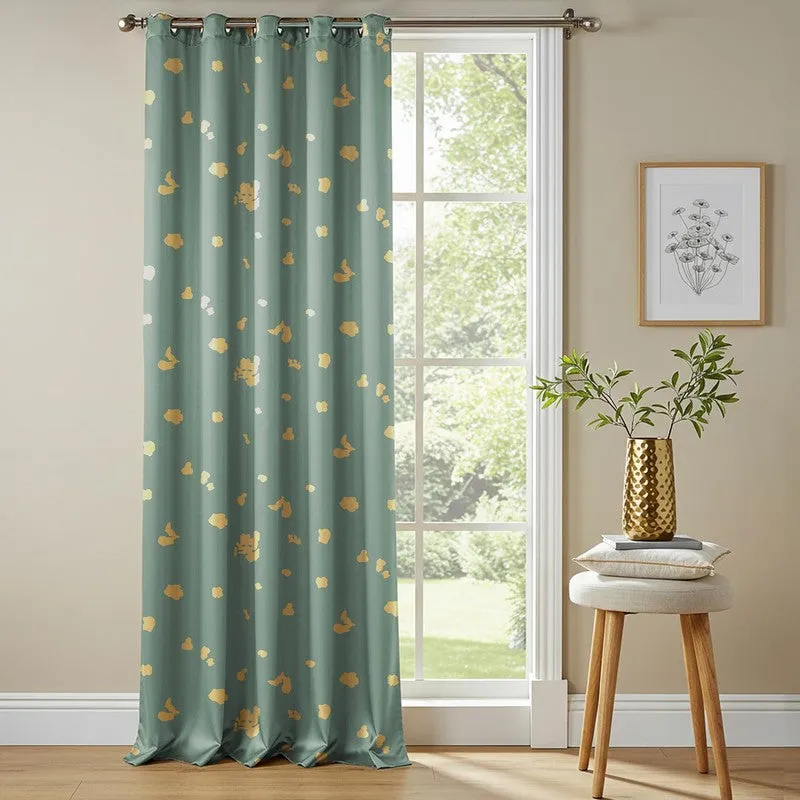 Dalmatian Cotton Curtain - Sage green media 2
