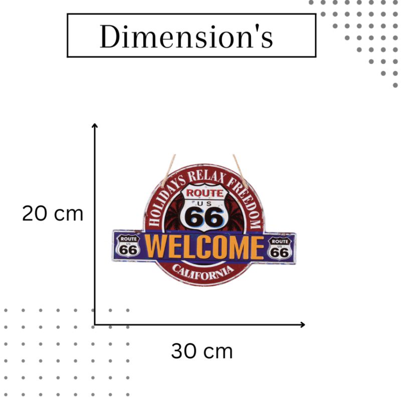 Welcome Route 66 Metal Wall Accent media 4