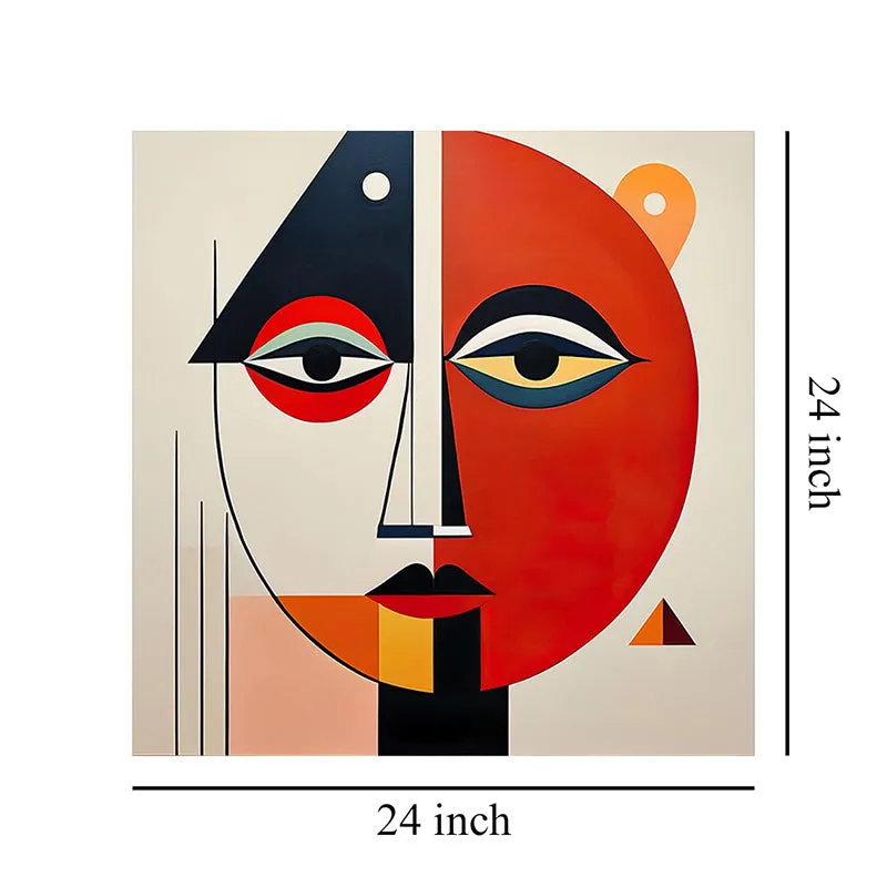 Geometric Female Face Wall Painting media 7