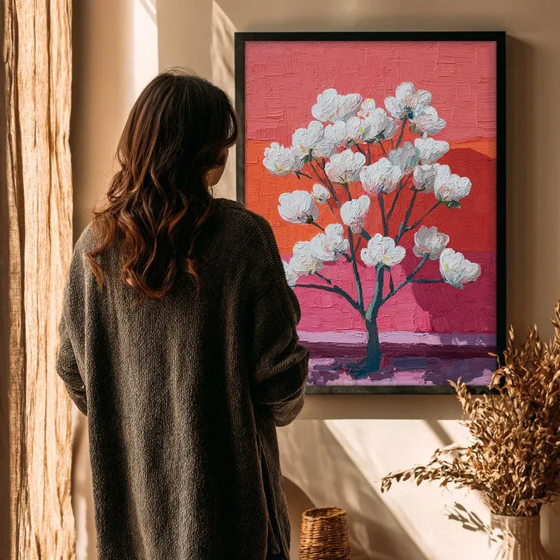 Pixelated Flora Canvas Wall Painting - Black Frame media 4