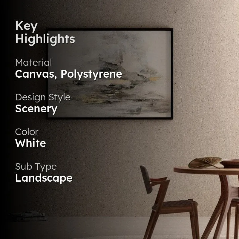 Gold Mist Canvas Wall Painting - Black Frame media 2