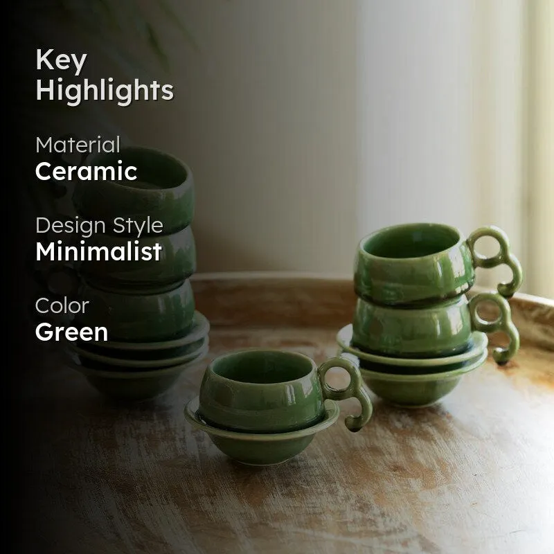 Eita Ceramic Tea Cup (120 mL Each) - Set of Six media 2