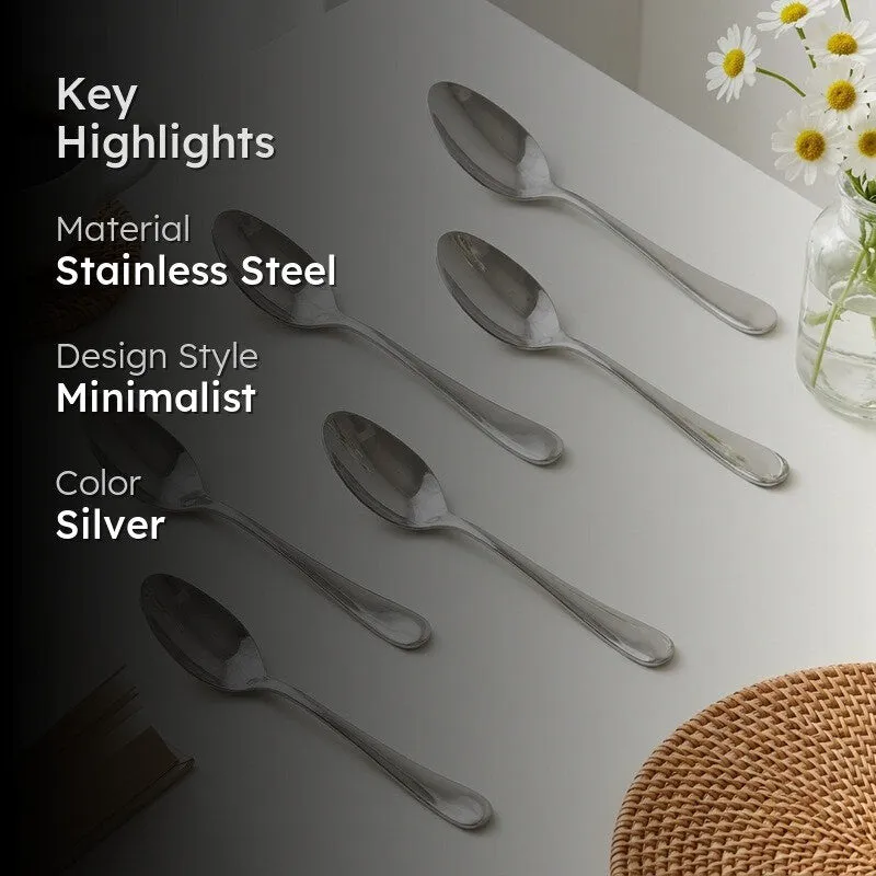 Baguette Stainless Steel Baby Spoon (11 CM) - Set of Six media 2