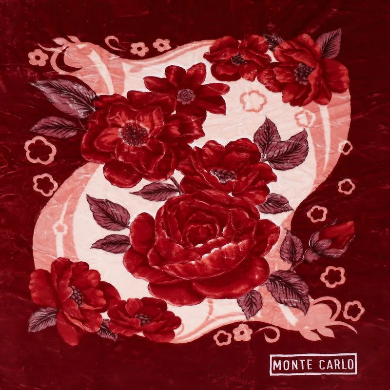 Monte Carlo Crimson Bloom Blanket - 800 GSM media 7