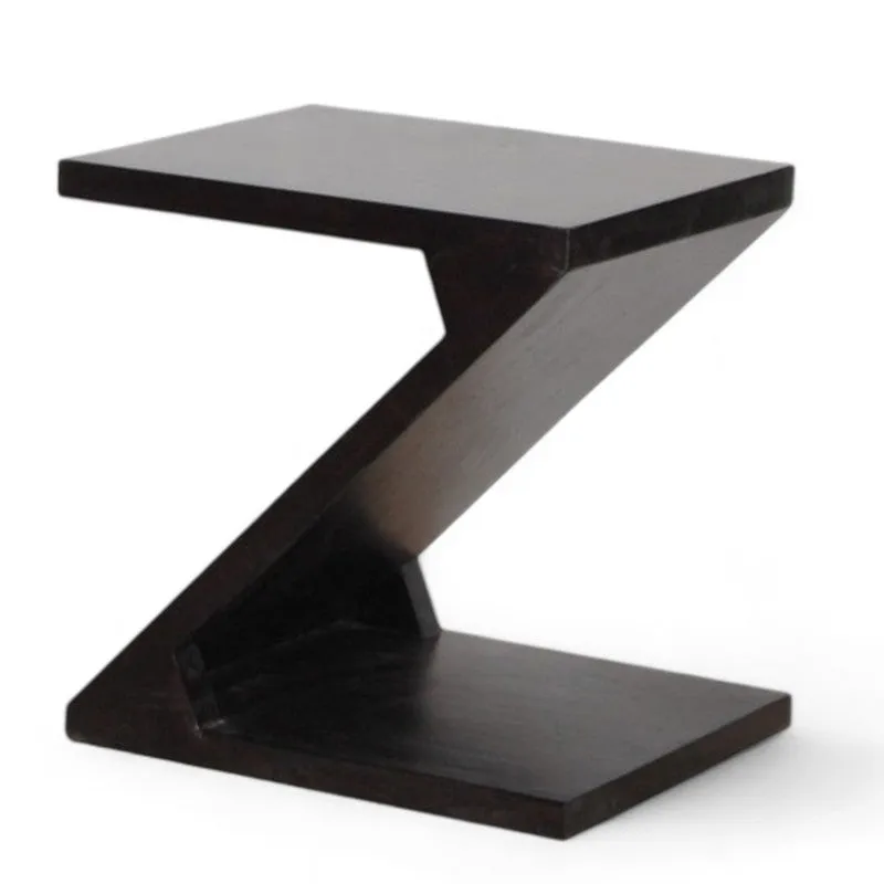 Rverox Sheesham Wooden Side & Bedside Table - Black media 3