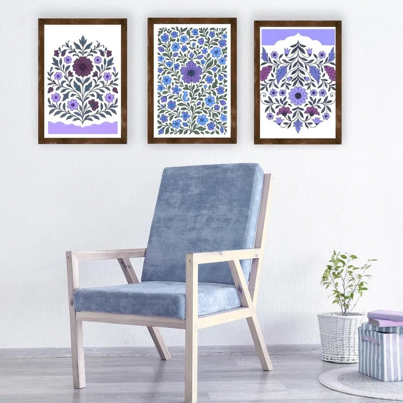 Royal Botanica Paper Wall Painting With Frame - Brown media 3