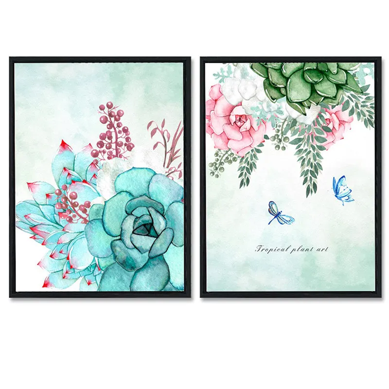 Watercolor Florals Wall Art - Set Of Two media 4