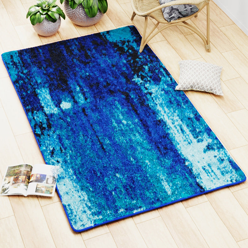Baird Abstract Micro Fiber Area Rug - Blue media 3