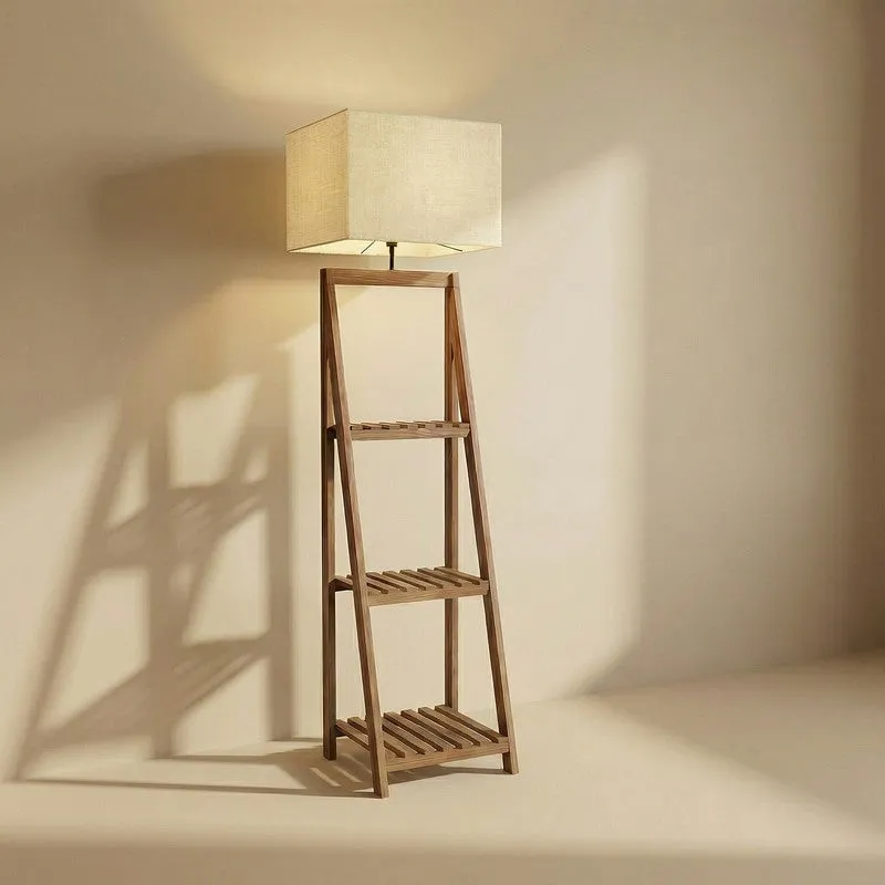 Kepler Shelf Jute & Wood Floor Lamp media 6