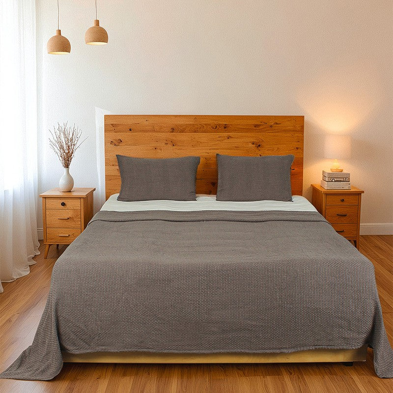 Solara Whim Handloom Bedcovers -Grey media 3