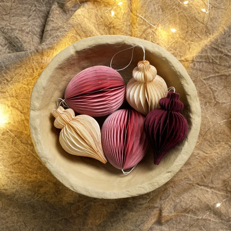 Fig Living Christmas Ornaments (Off (White & Gold Glitter) - Pack Of Three) - Set Of Three media 8