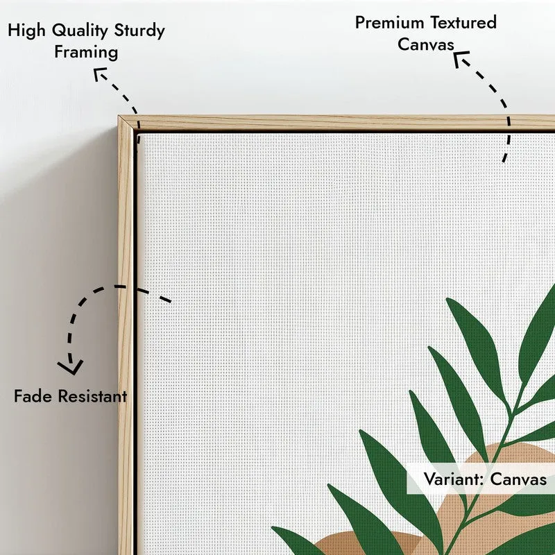 Clay Verve Canvas Wall Painting With Brown Frame media 8
