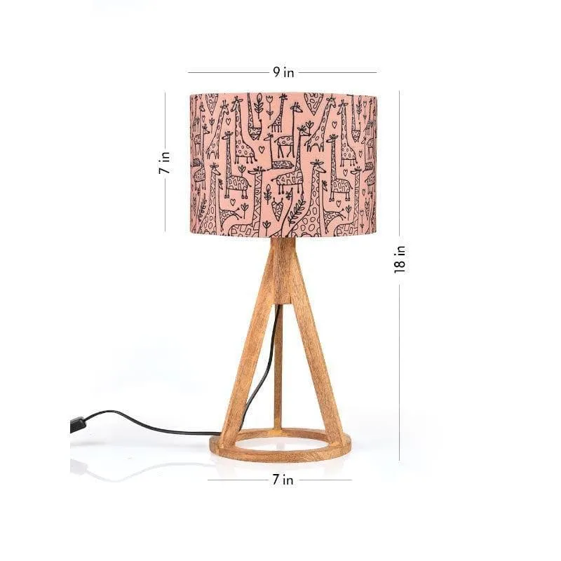 Tall Tales Tripod Fabric Table Lamp - Pink,Brown media 5