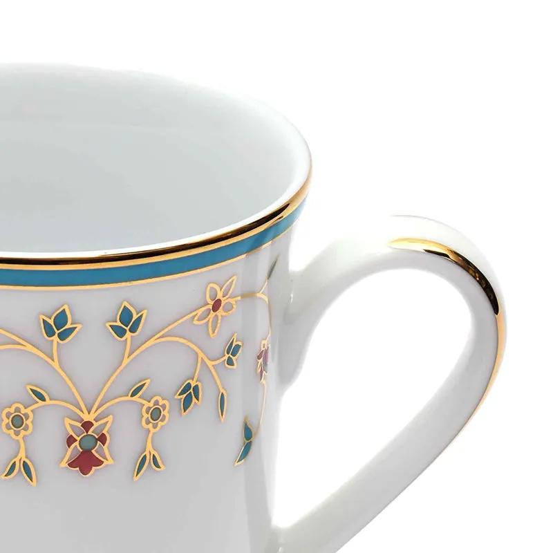 Gilded Mavi 24k Gold Brushed Porcelain Coffee Mug (300 mL Each) - Set of Two media 5