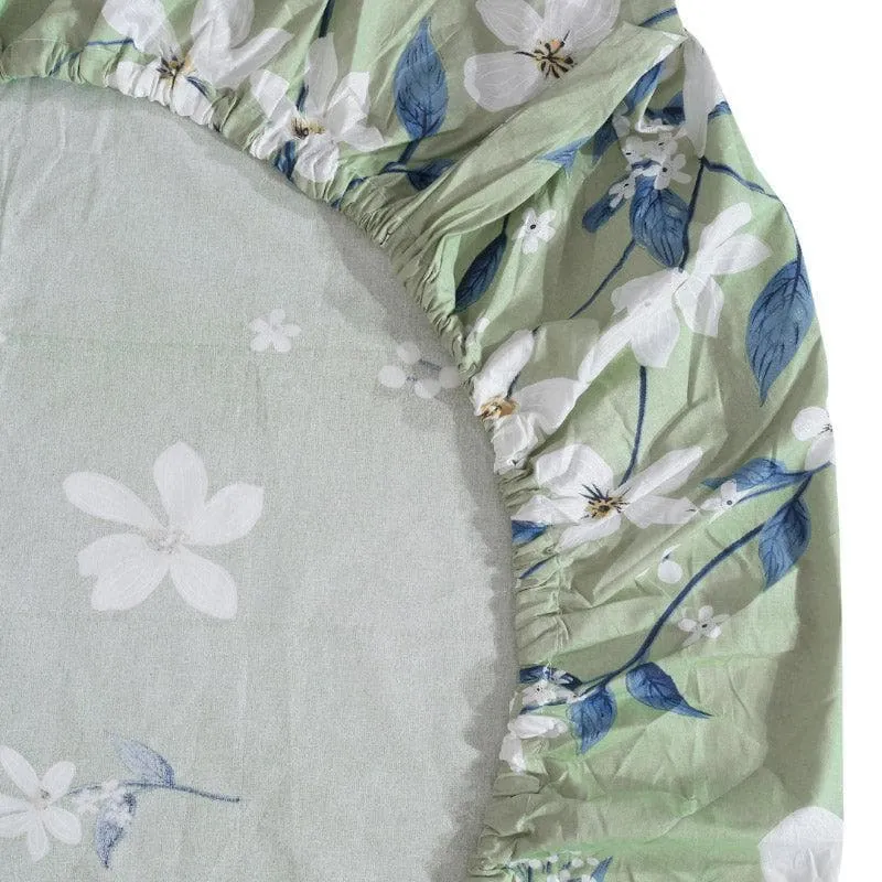Mitusha Printed Cotton Bedsheet (Green) - 200 TC media 6
