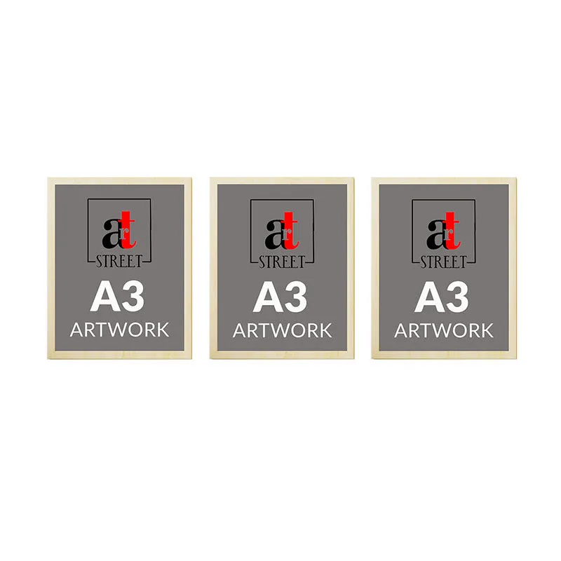 The Present Abstract Wall Art - Set Of Three media 8