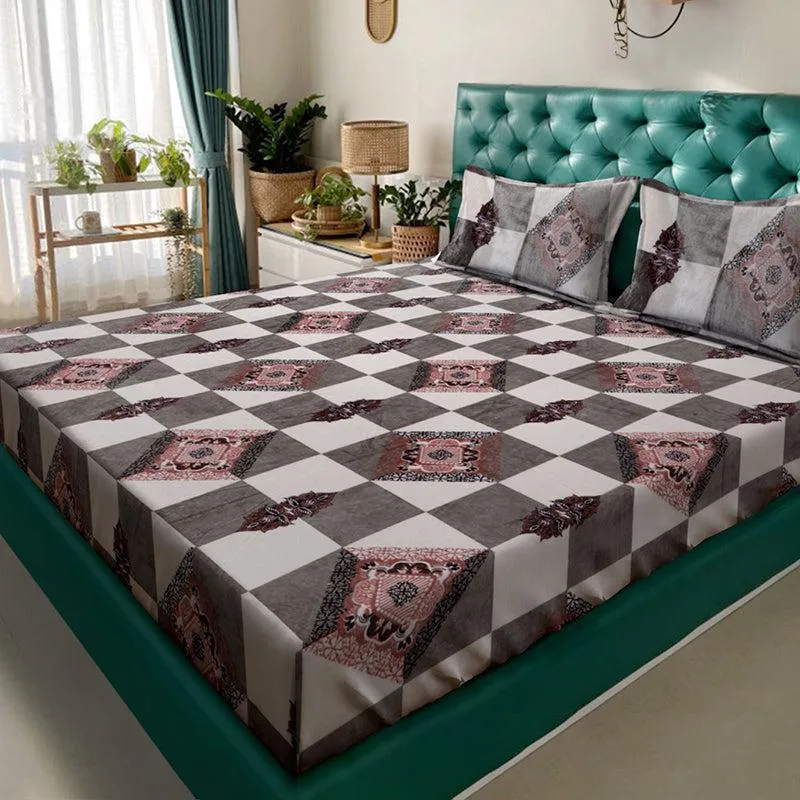Paheli Geometric Fleece Bedsheet - 280 GSM media 1